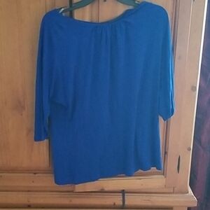 Cobalt blue lightweight knit top